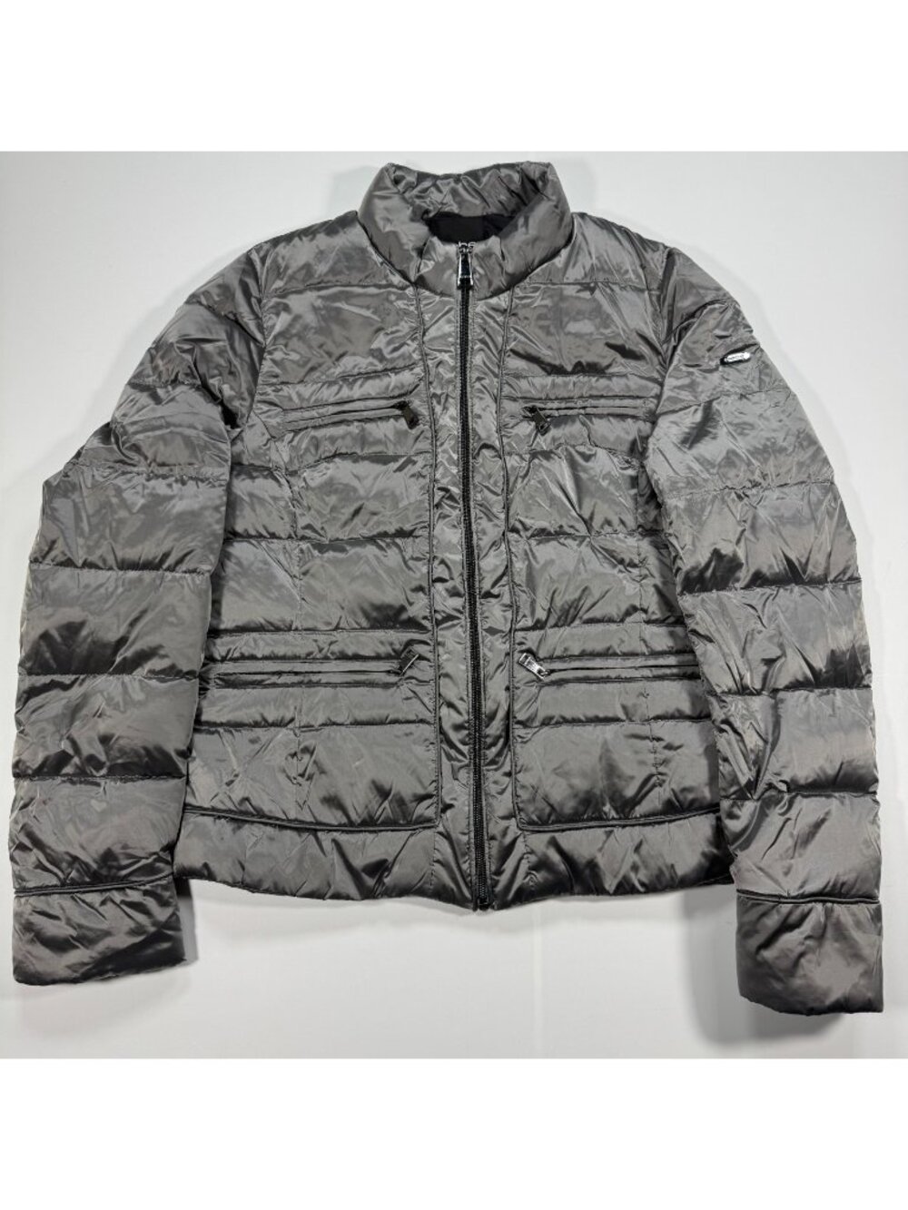 Bebe Jacket Women M Black Polyester Down Puffer Full Zip Hiking Gorpcore Camping